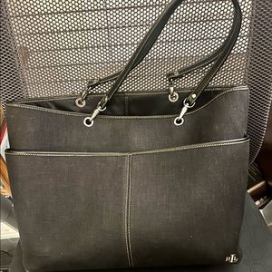 Beautiful black used RLL tote bag
